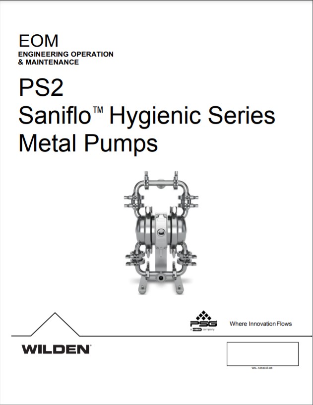 Wilden PS2 Saniflo Hygienic Series Clamped Metal Pump EOM