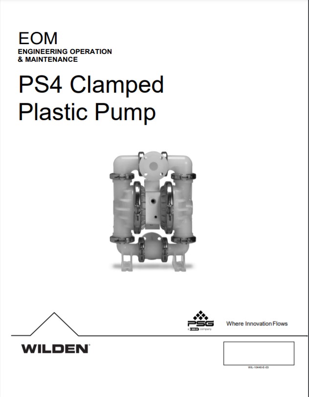 Wilden PS4 Pro-Flo Shift Clamped Plastic AODD Pump EOM