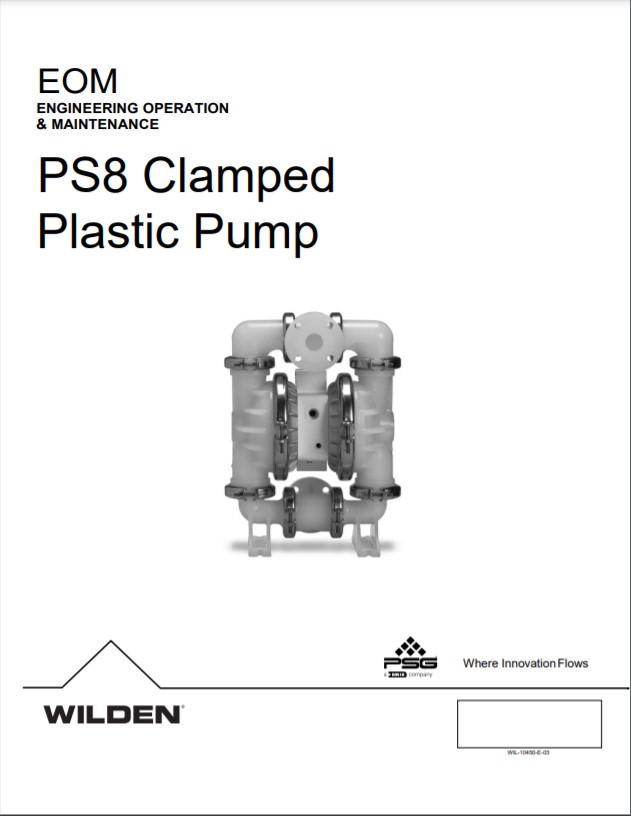 Wilden PS8 Pro Flo Shift Clamped Plastic AODD Pump EOM