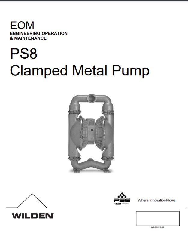 Wilden PS8 Saniflo FDA Series Clamped Metal Pumps EOM