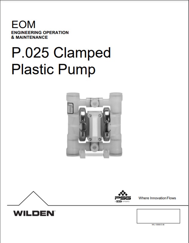 Wilden Pro-Flo P025 Clamped Plastic Pump-EOM