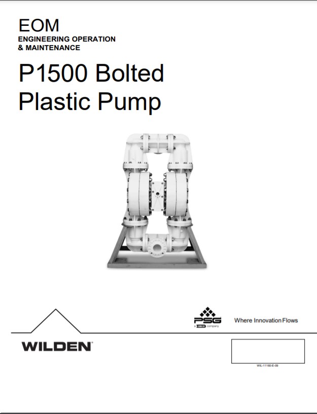 Wilden Pro-Flo P1500 Bolted Plastic Pump-EOM