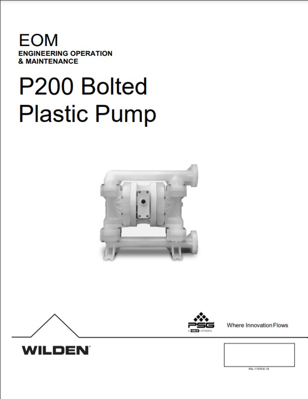 Wilden Pro-Flo P200 Bolted Plastic Pump-EOM