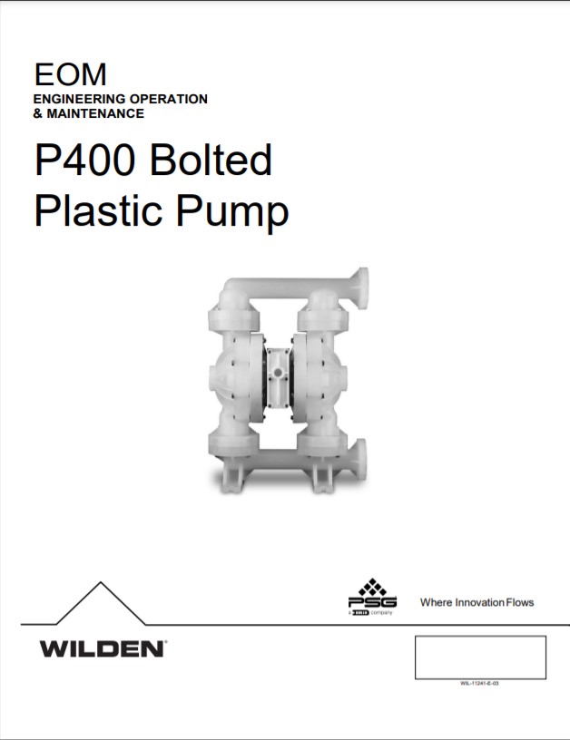 Wilden Pro-Flo P400 Bolted Plastic Pump-EOM
