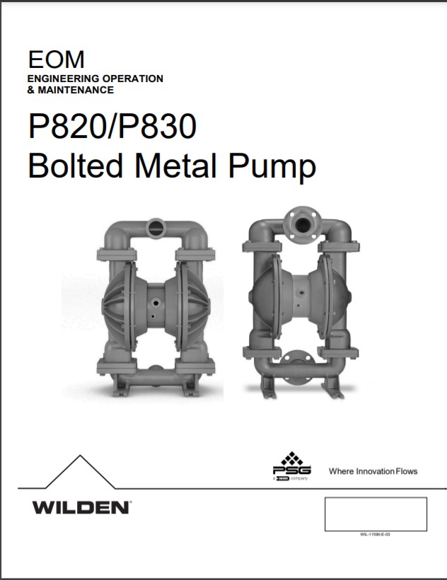 Wilden Pro-Flo P820 P830 BoltedMetal - EOM