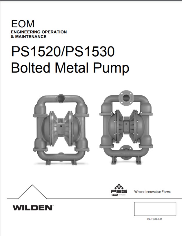 Wilden Pro-Flo Shift PS1520 PS1530 Bolted Metal EOM