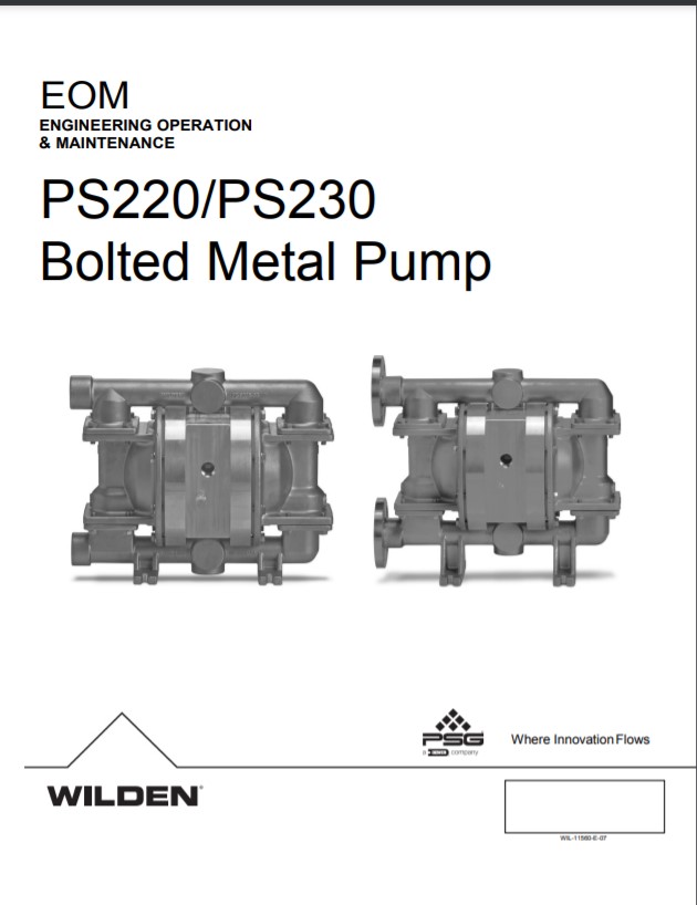 Wilden Pro-Flo Shift PS220 PS230 Bolted Metal EOM