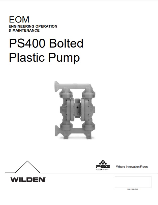Wilden Pro-Flo Shift PS400 Bolted Plastic AODD Pump-EOM