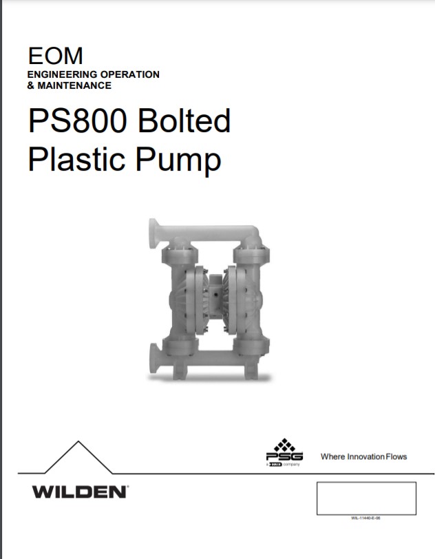 Wilden Pro-Flo Shift PS800 Bolted Plastic AODD Pump EOM