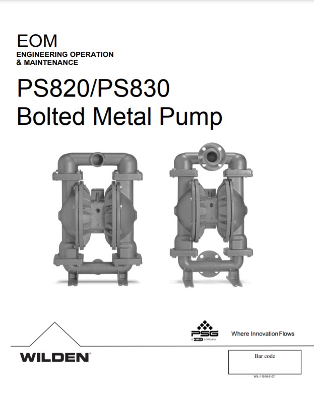 Wilden Pro-Flo Shift PS820 PS830 Bolted Metal EOM