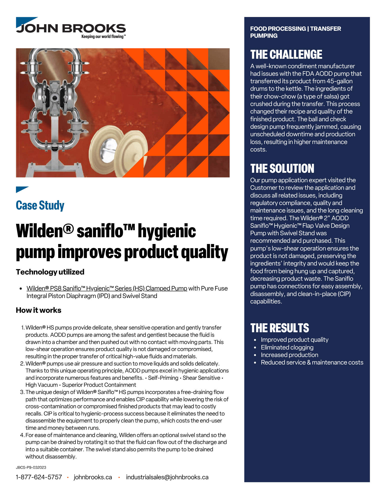 Improved Food Product Quality with Hygienic Pumps from Wilden