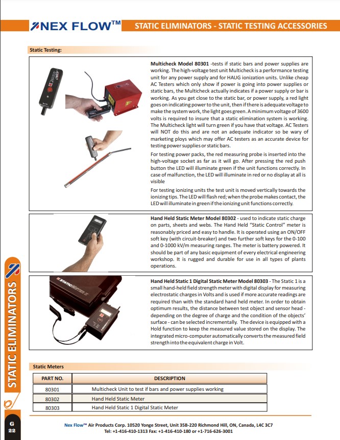 static testing accessories