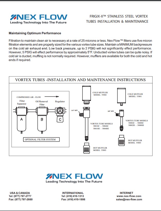 vortex tubes maintenance